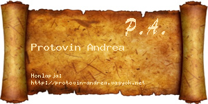 Protovin Andrea névjegykártya